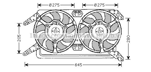 AVA QUALITY COOLING Ventilators, Motora dzesēšanas sistēma AL7513